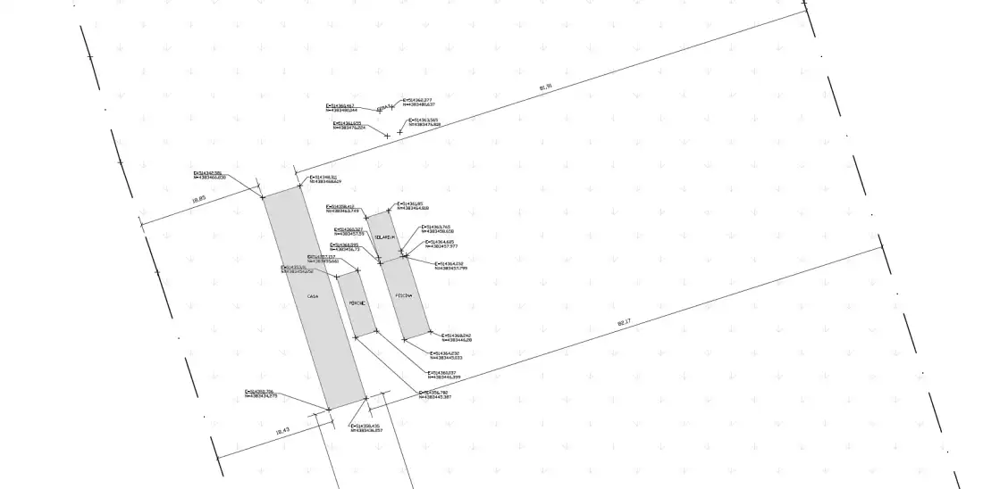 Plano de ejes y puntos de replanteo